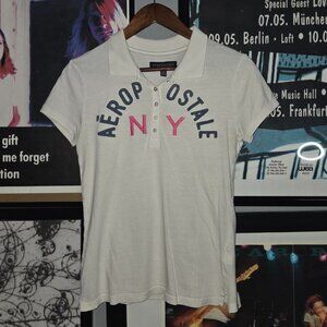y2k 2000s aeropostle NY polo t shirt